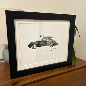 Black Framed Car Art Print